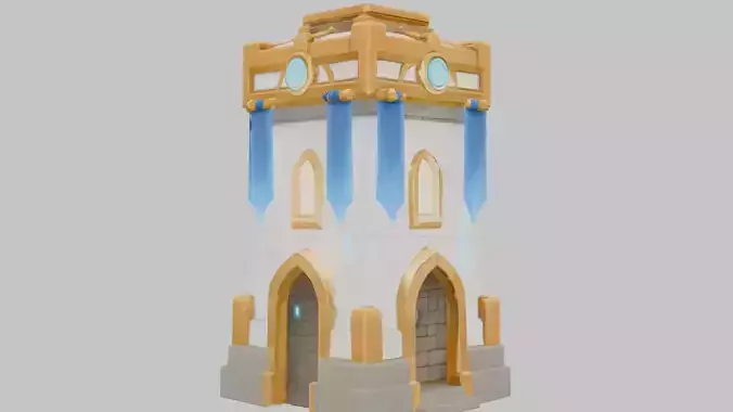 Fantasy Medieval Tower 3D Model