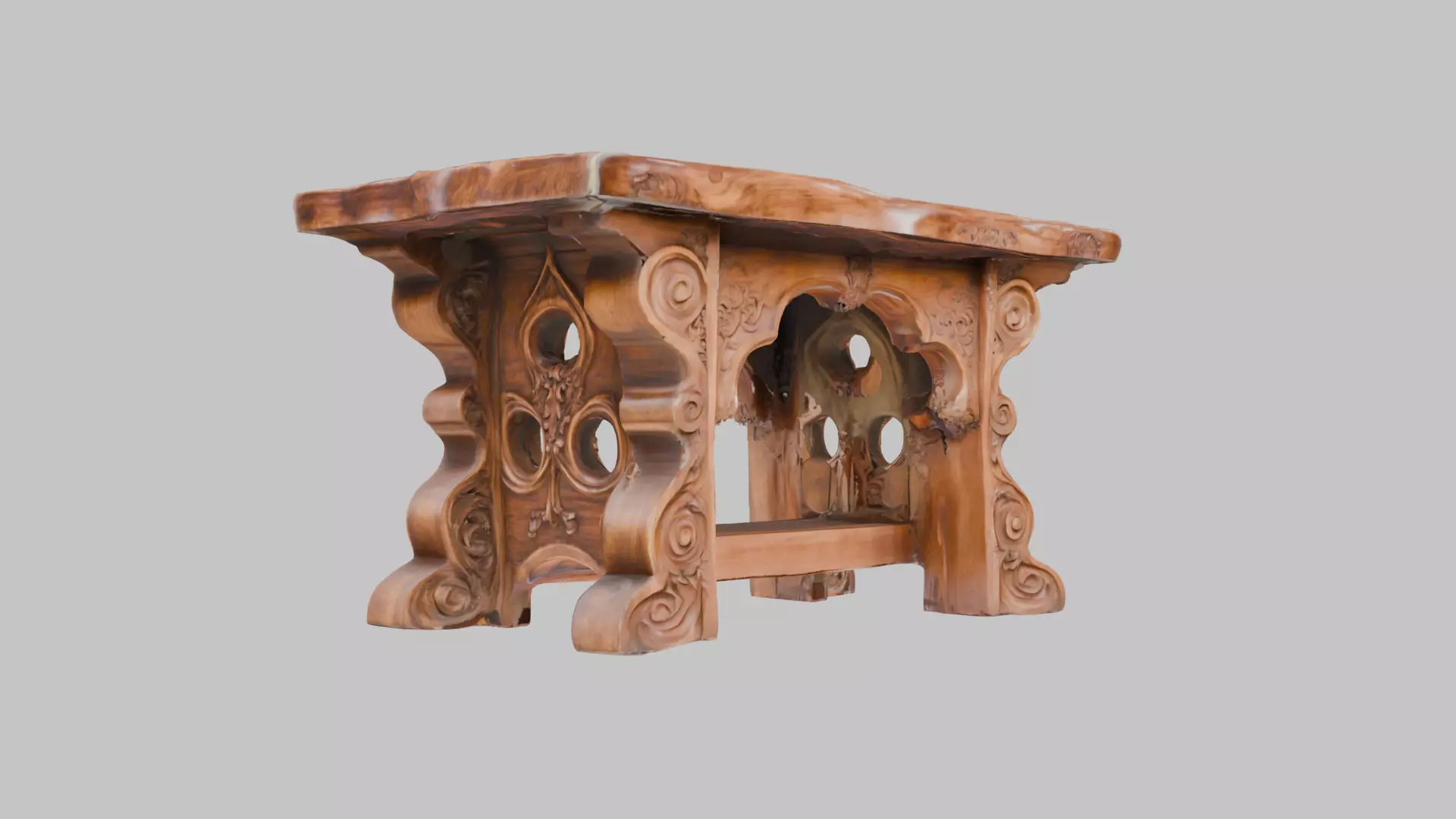 Gothic Craft Table Low-poly 3D model