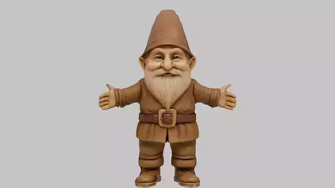 Golden Gnome 3D Model