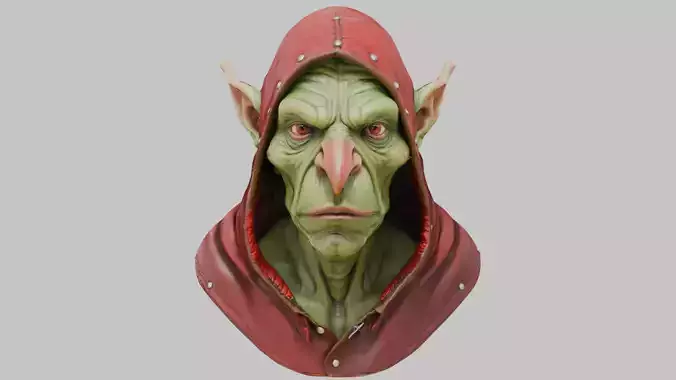 Goblin Alchemist Bust 3D Model