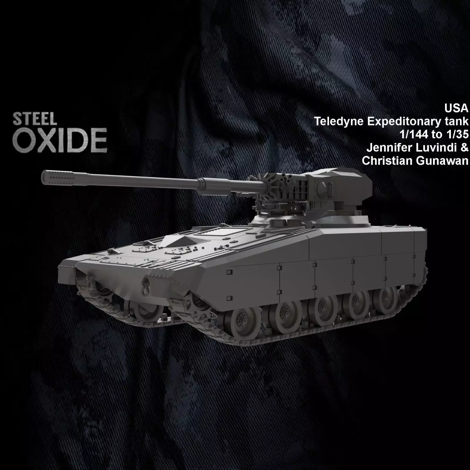 US Teledyne Expeditionary Tank AGS for 3D printing 3D print model