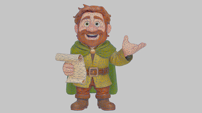 Green Grocer NPC Low-poly 3D model