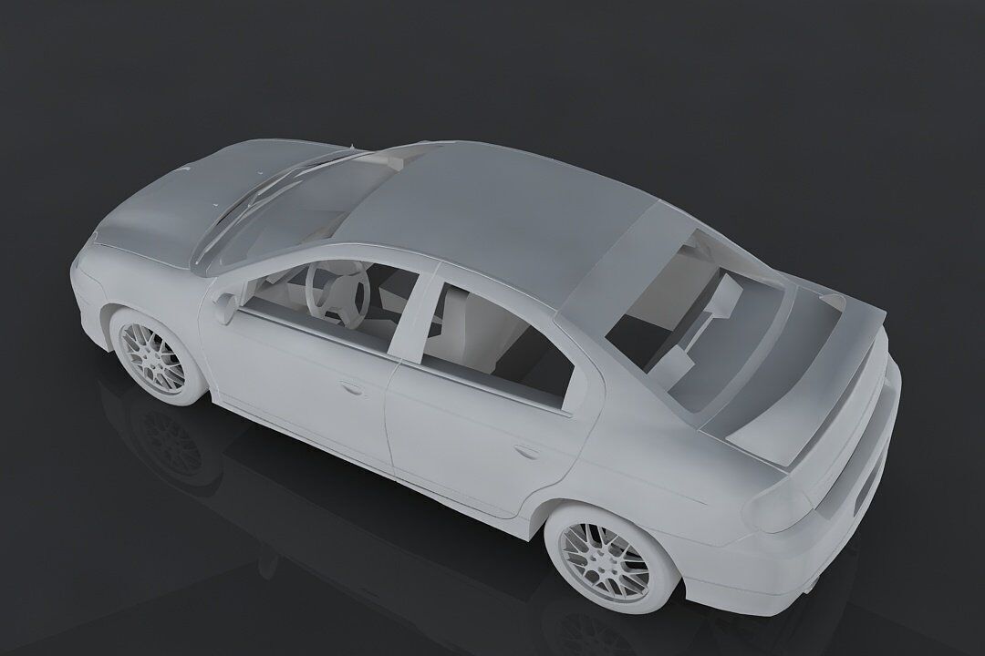 Dodge Neon SRT4 Low-poly 3D model_10