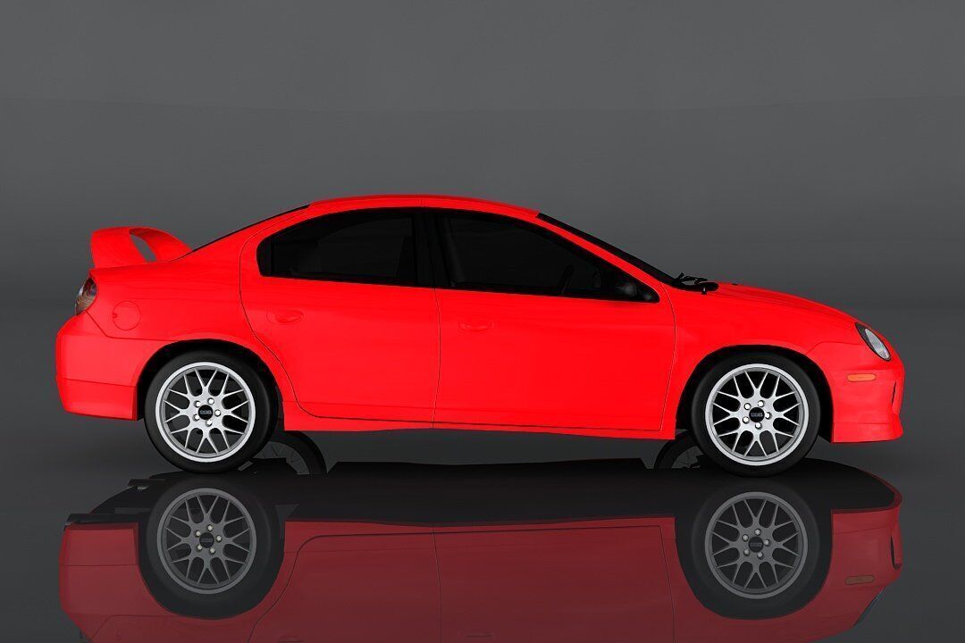 Dodge Neon SRT4 Low-poly 3D model_3