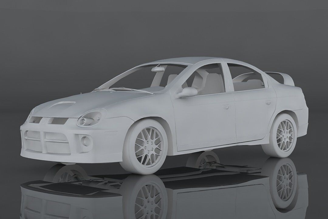 Dodge Neon SRT4 Low-poly 3D model_9