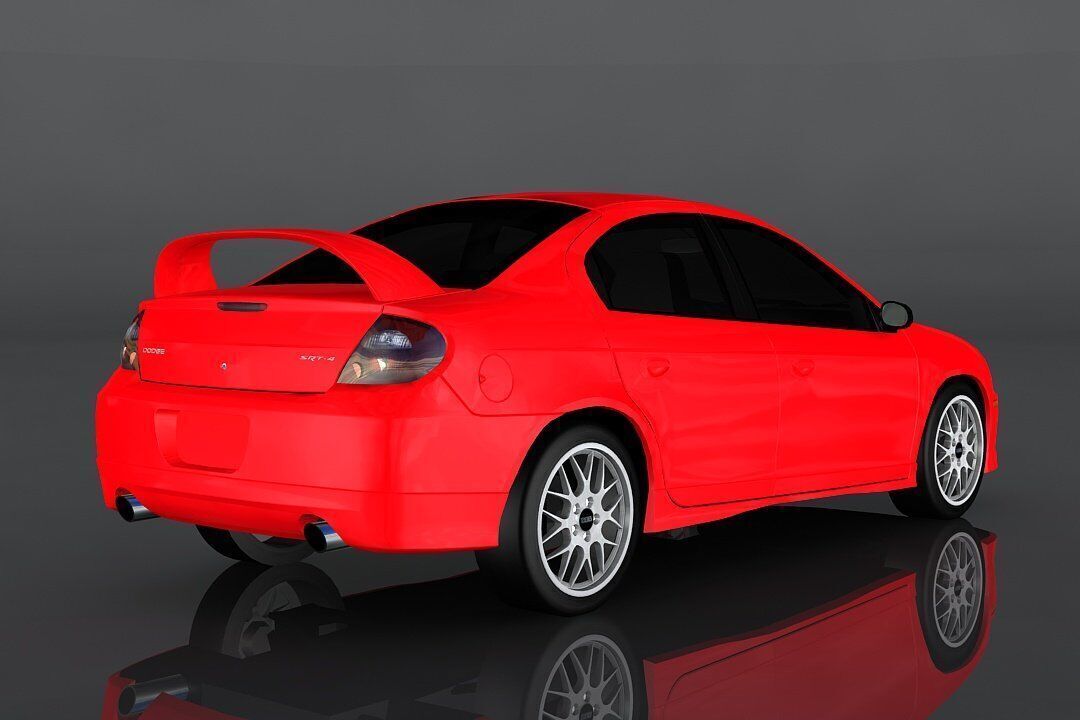 Dodge Neon SRT4 Low-poly 3D model_4