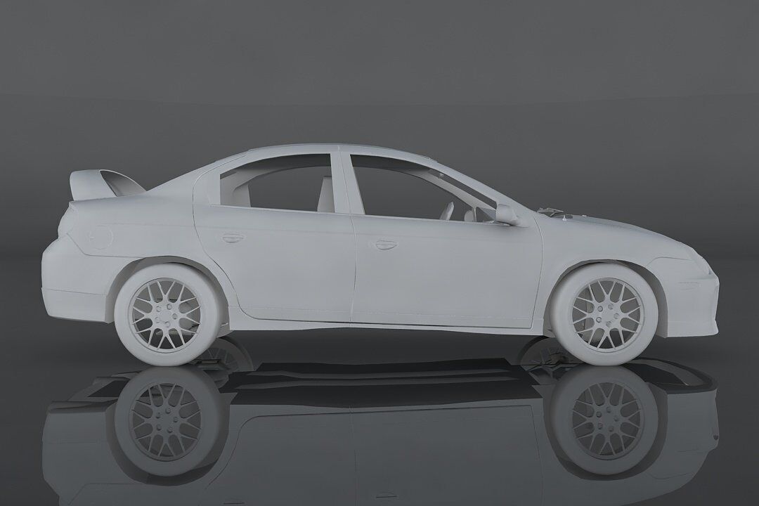 Dodge Neon SRT4 Low-poly 3D model_7