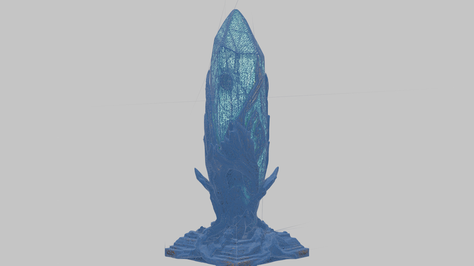 Emerald Obelisk Low-poly 3D model_9