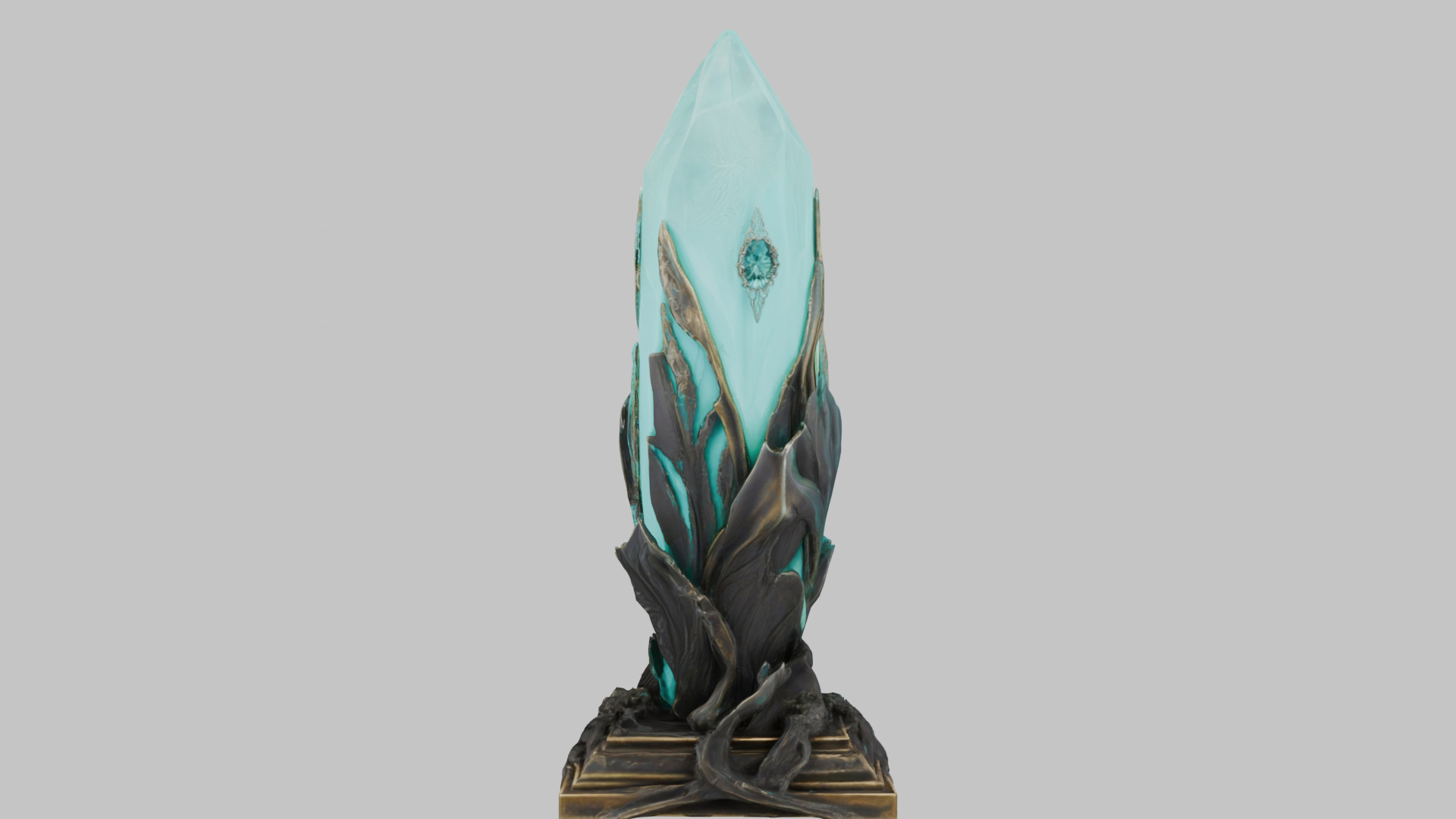 Emerald Obelisk Low-poly 3D model_6