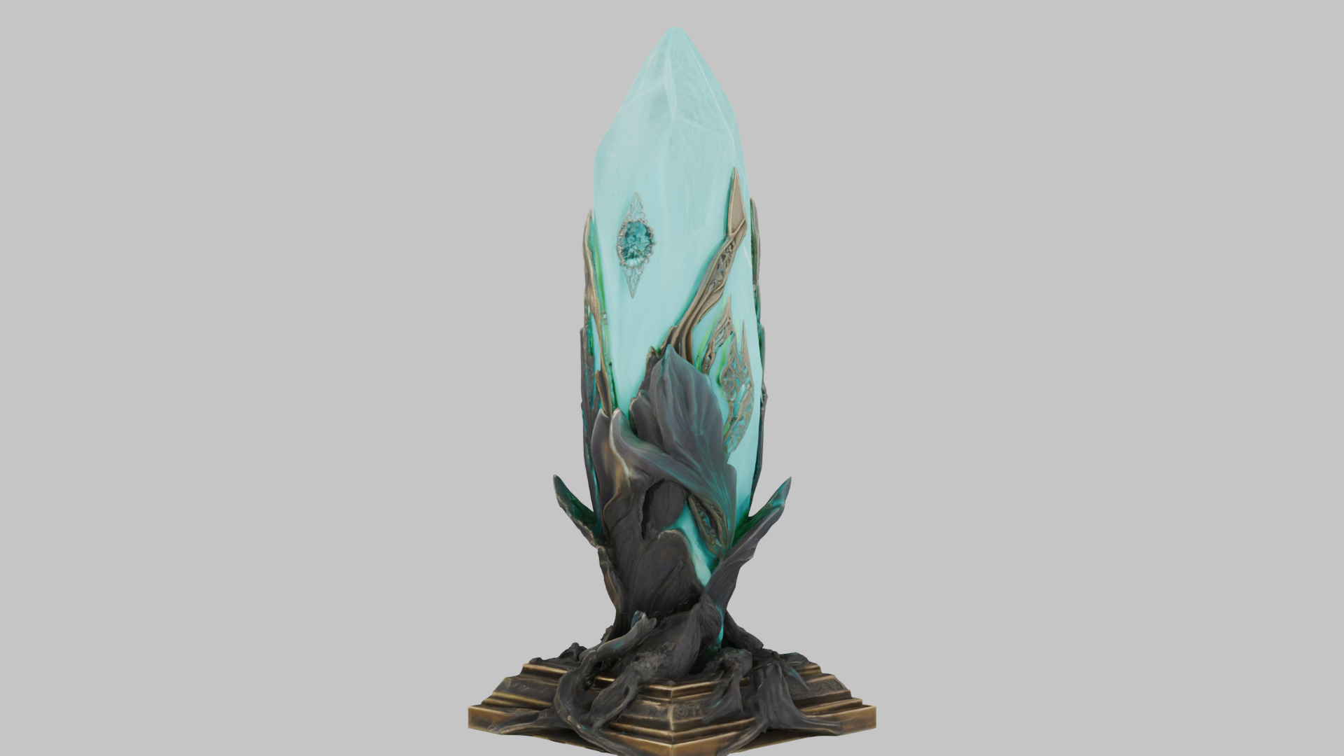 Emerald Obelisk Low-poly 3D model_5