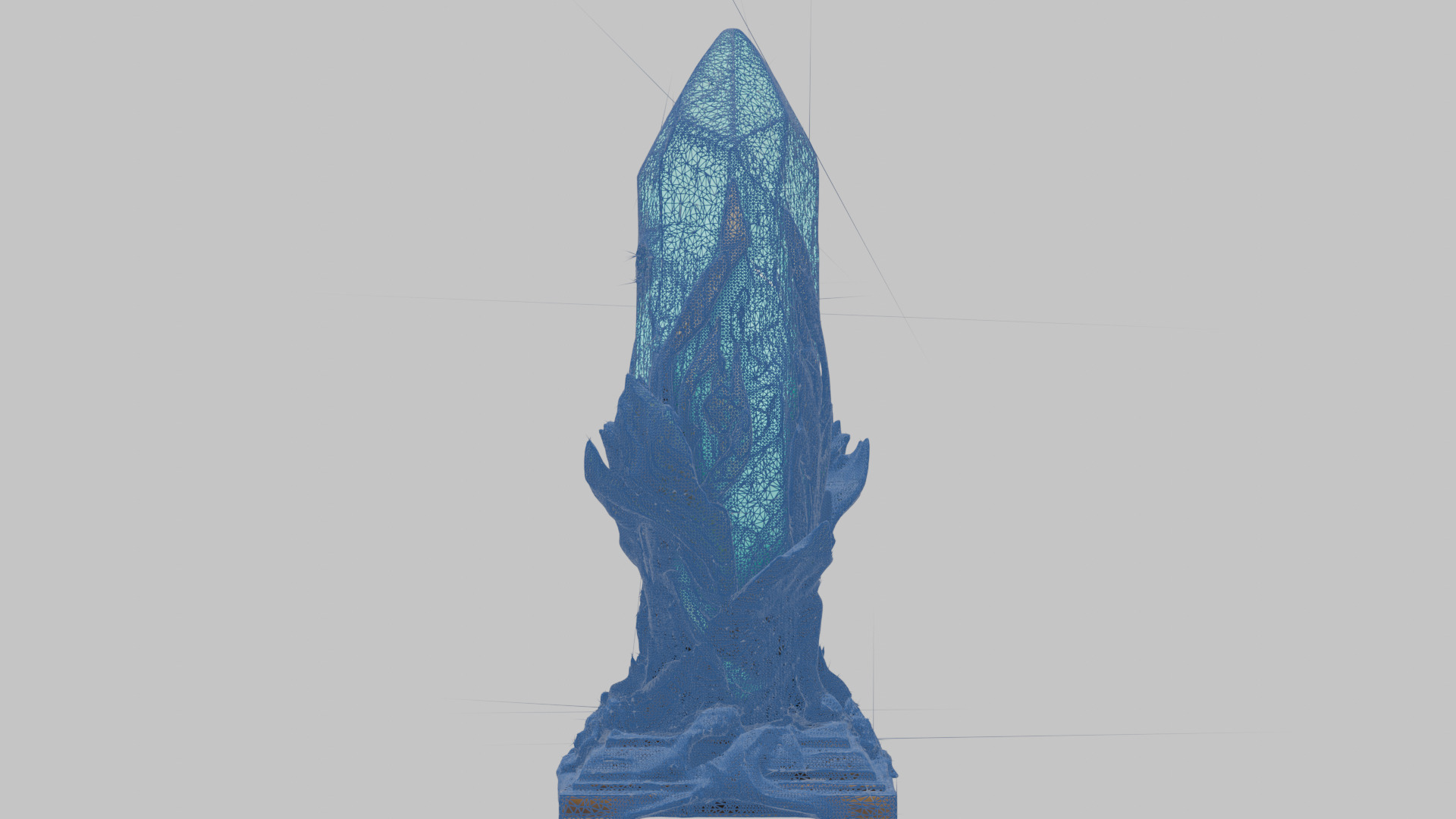 Emerald Obelisk Low-poly 3D model_12