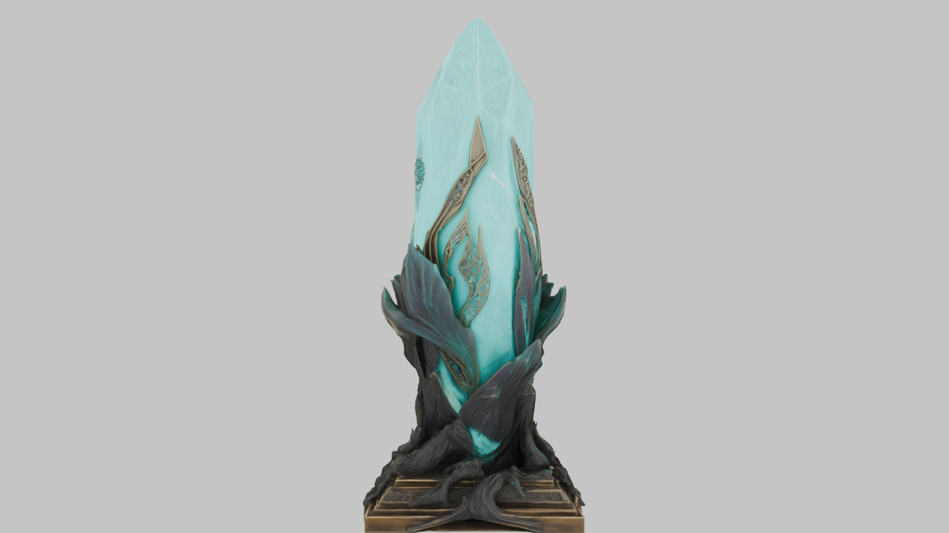 Emerald Obelisk Low-poly 3D model_4