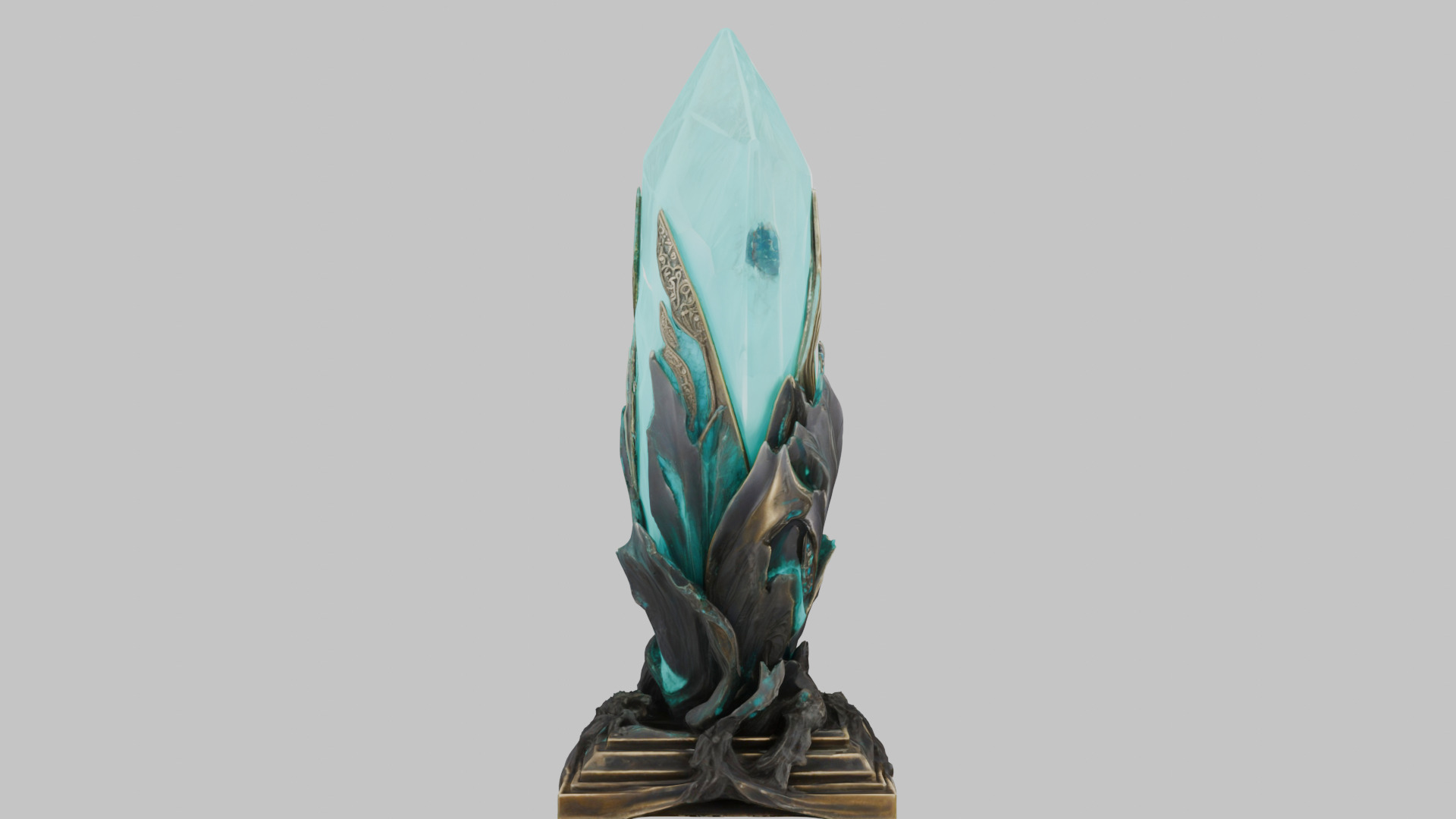 Emerald Obelisk Low-poly 3D model_2