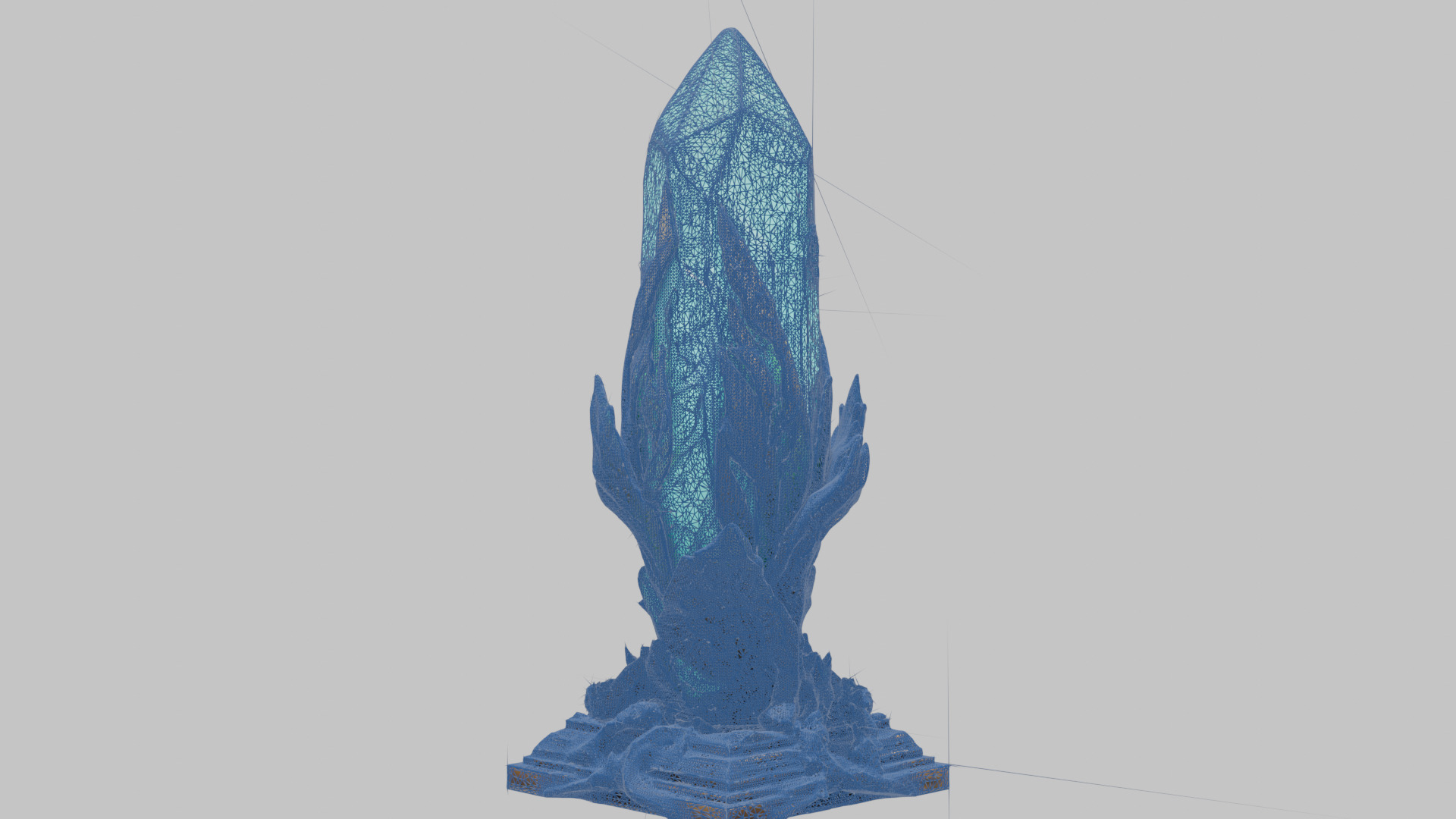 Emerald Obelisk Low-poly 3D model_11