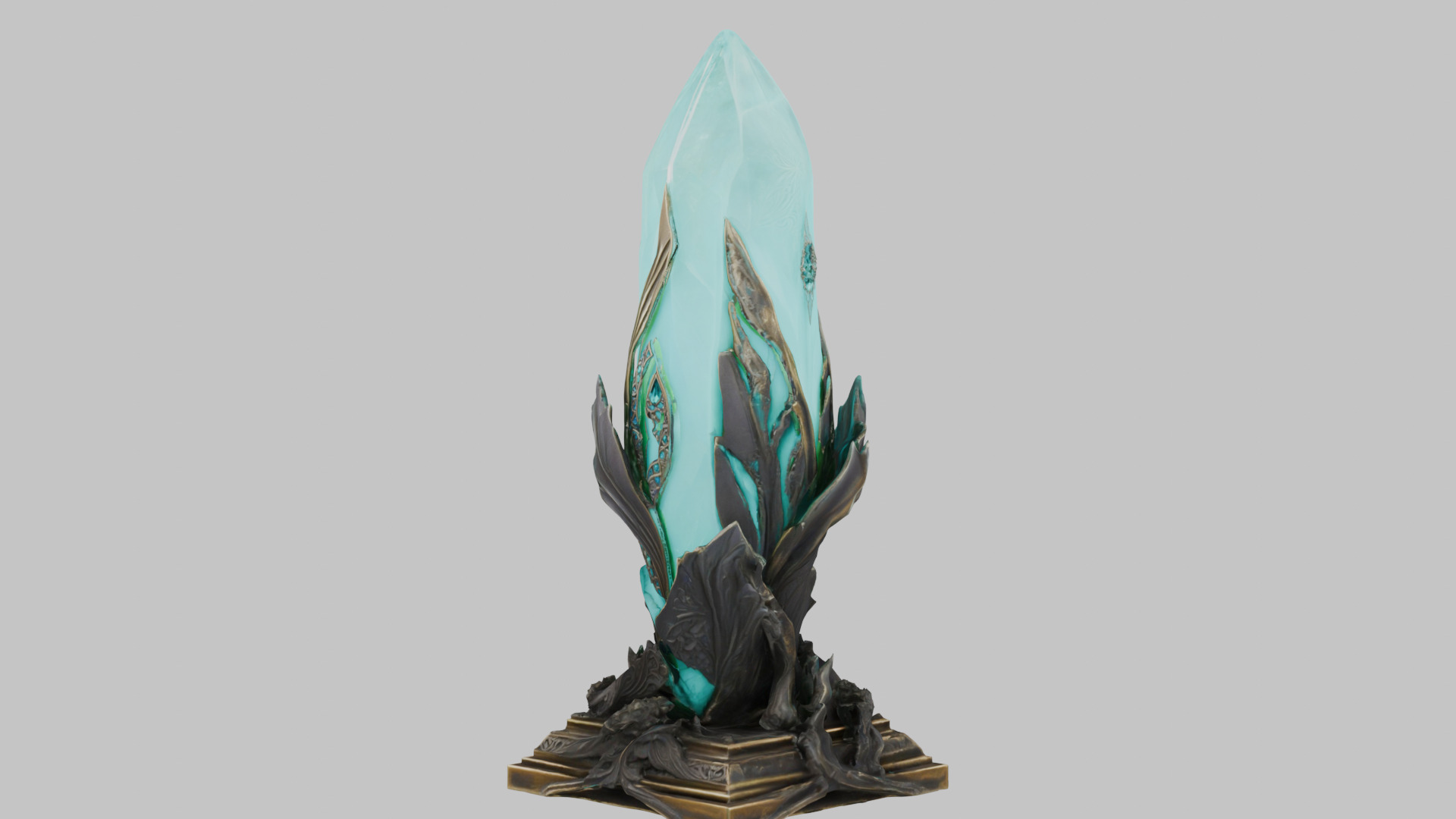 Emerald Obelisk Low-poly 3D model_7