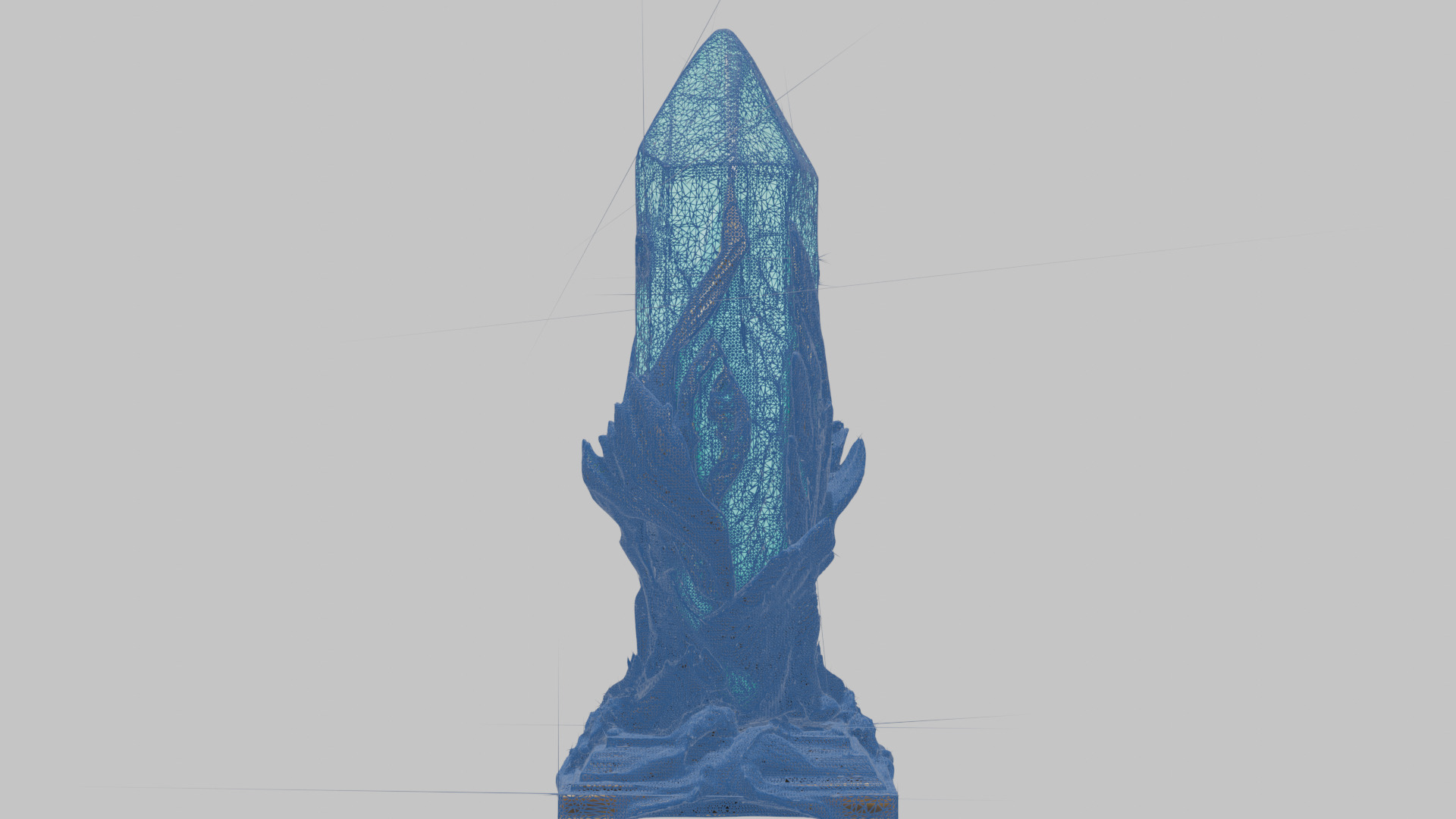 Emerald Obelisk Low-poly 3D model_8
