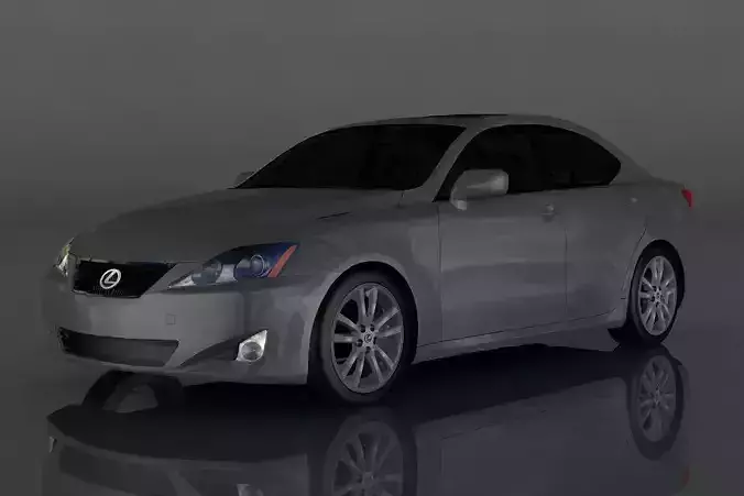 Lexus IS350 Low-poly 3D model