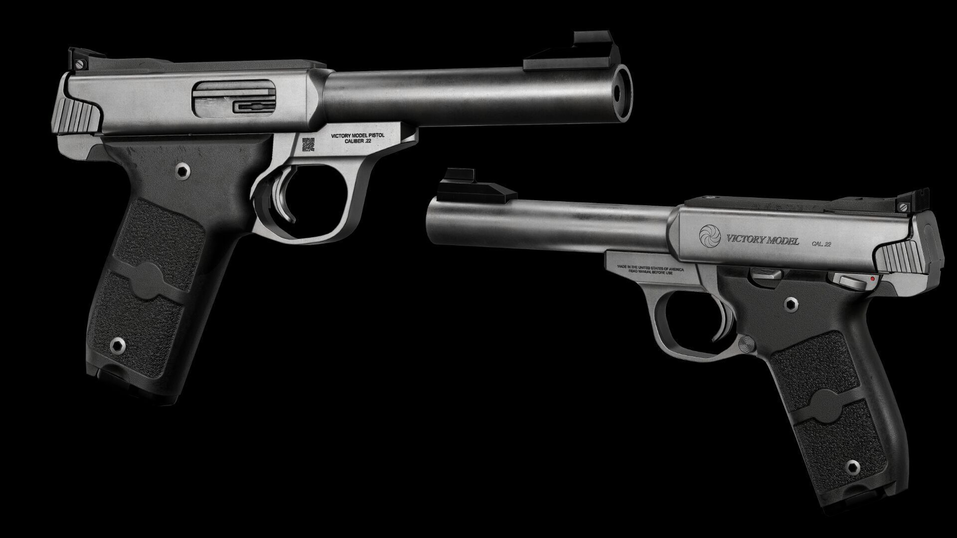 GAME READY SW VICTORY MODEL 22LR PISTOL PBR RIGGED Low-poly 3D model_2