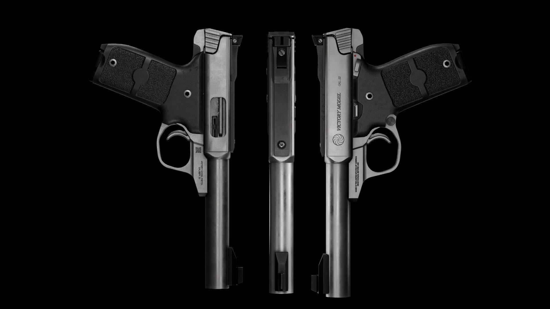 GAME READY SW VICTORY MODEL 22LR PISTOL PBR RIGGED Low-poly 3D model_1