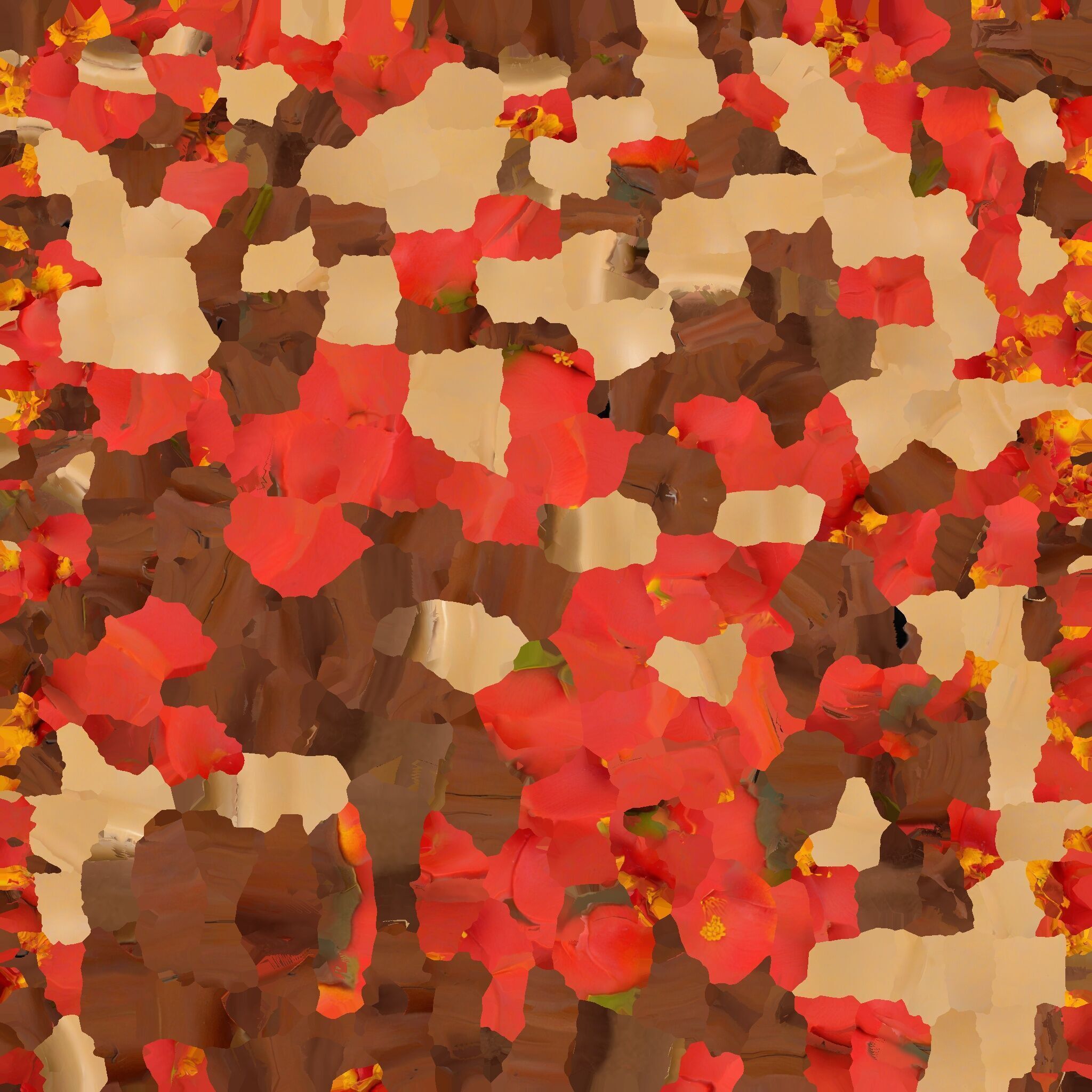 Cozy Armchair with Floral Design Low-poly 3D model_10