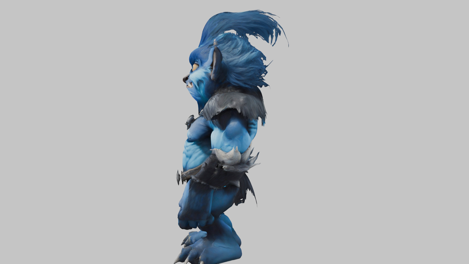 Blue Forest Goblin 3D Model Low-poly 3D model_6