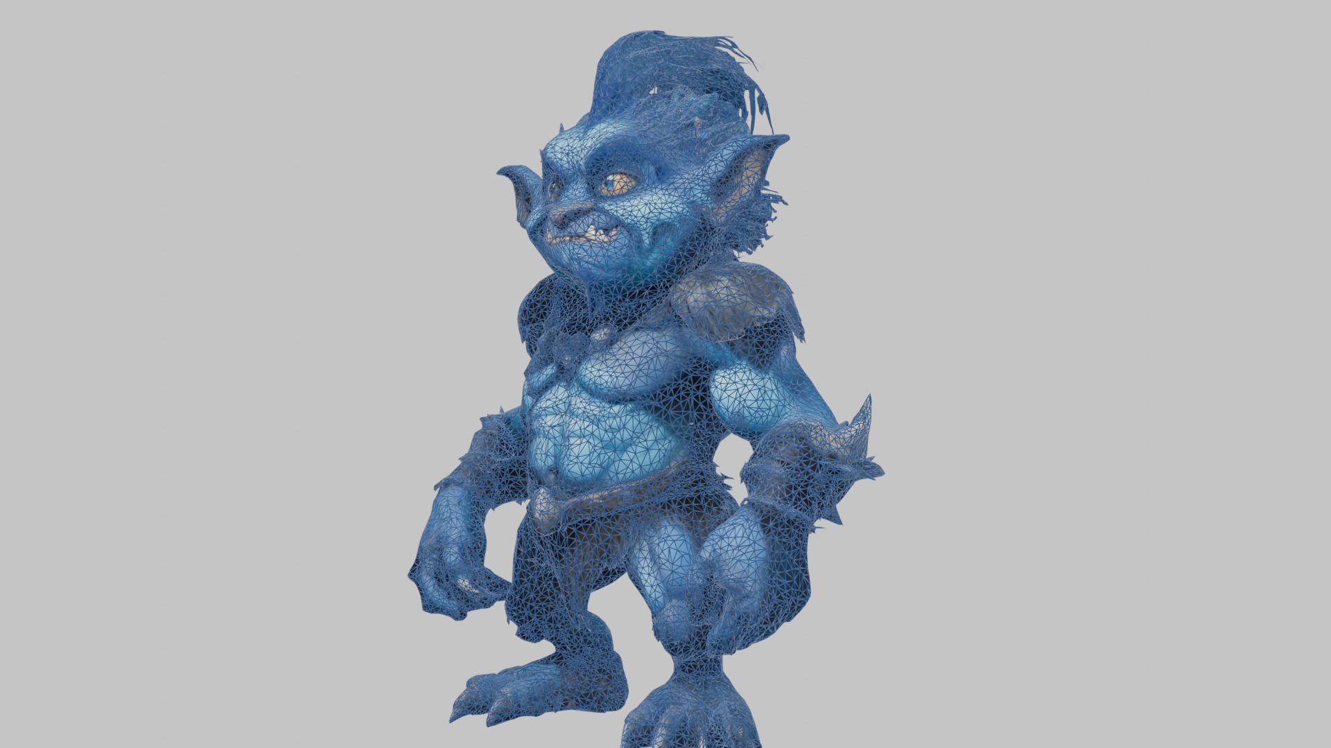 Blue Forest Goblin 3D Model Low-poly 3D model_16