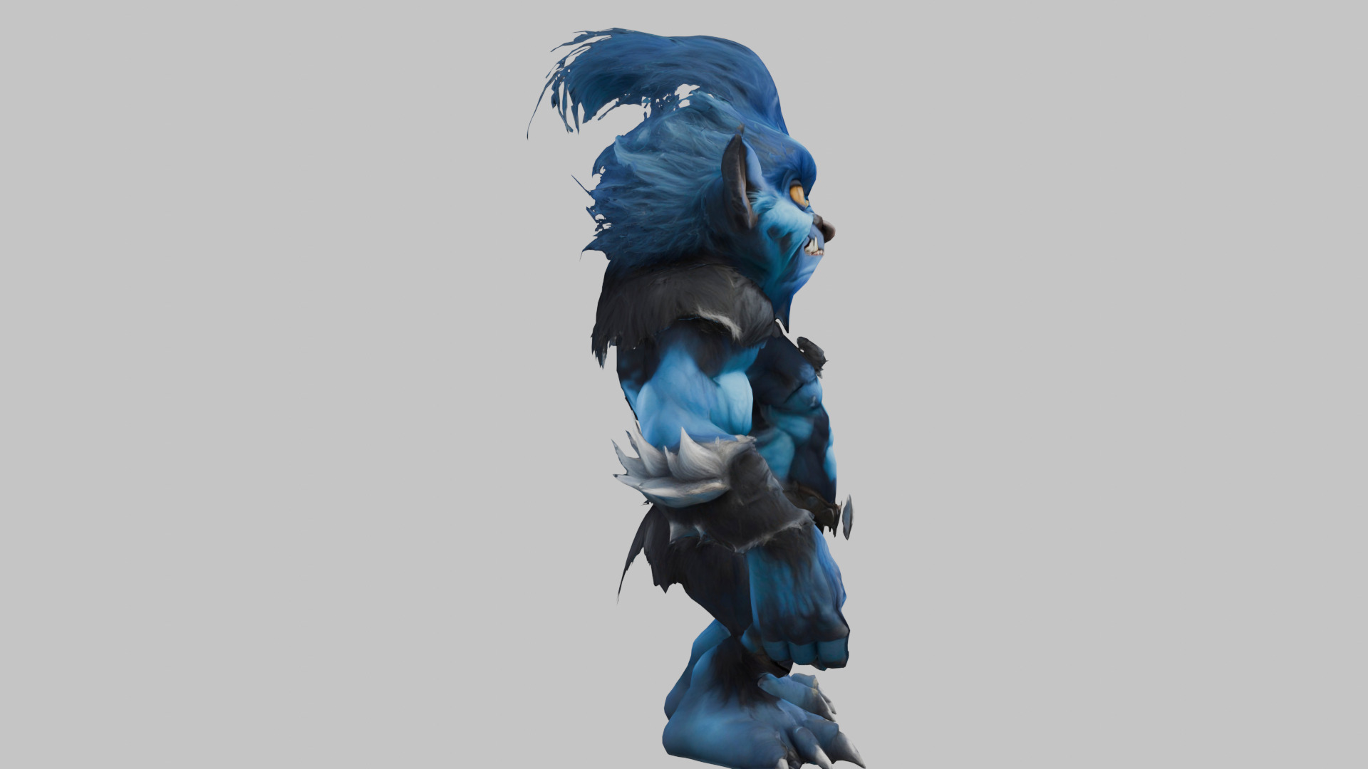 Blue Forest Goblin 3D Model Low-poly 3D model_2