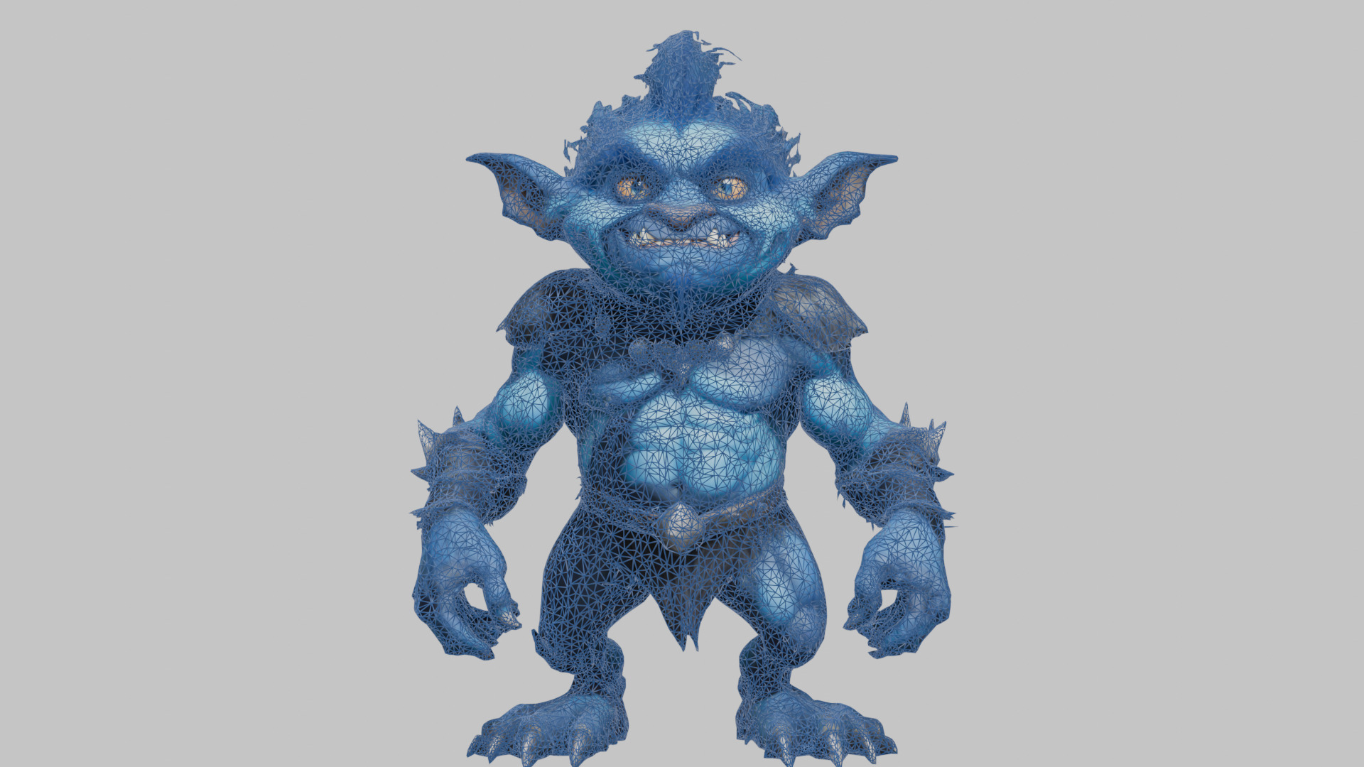 Blue Forest Goblin 3D Model Low-poly 3D model_9