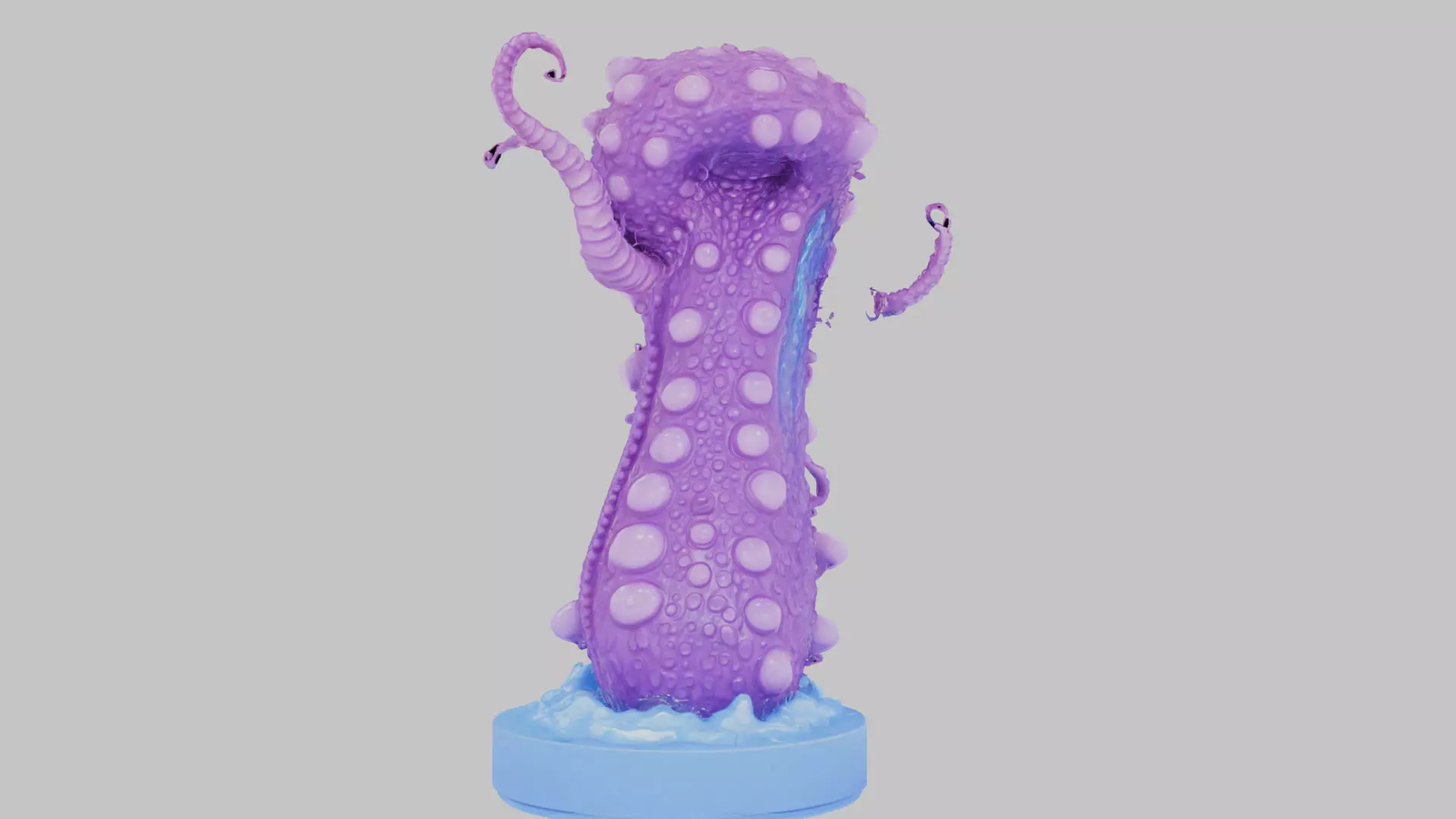 Stylized Tentacle Creature 3D Model Low-poly 3D model
