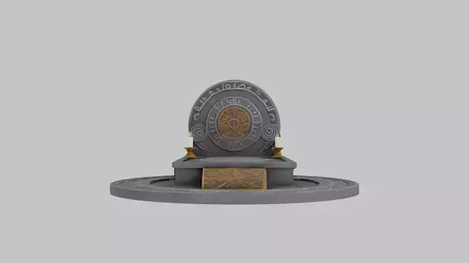 Mystical Stone Altar 3D Model