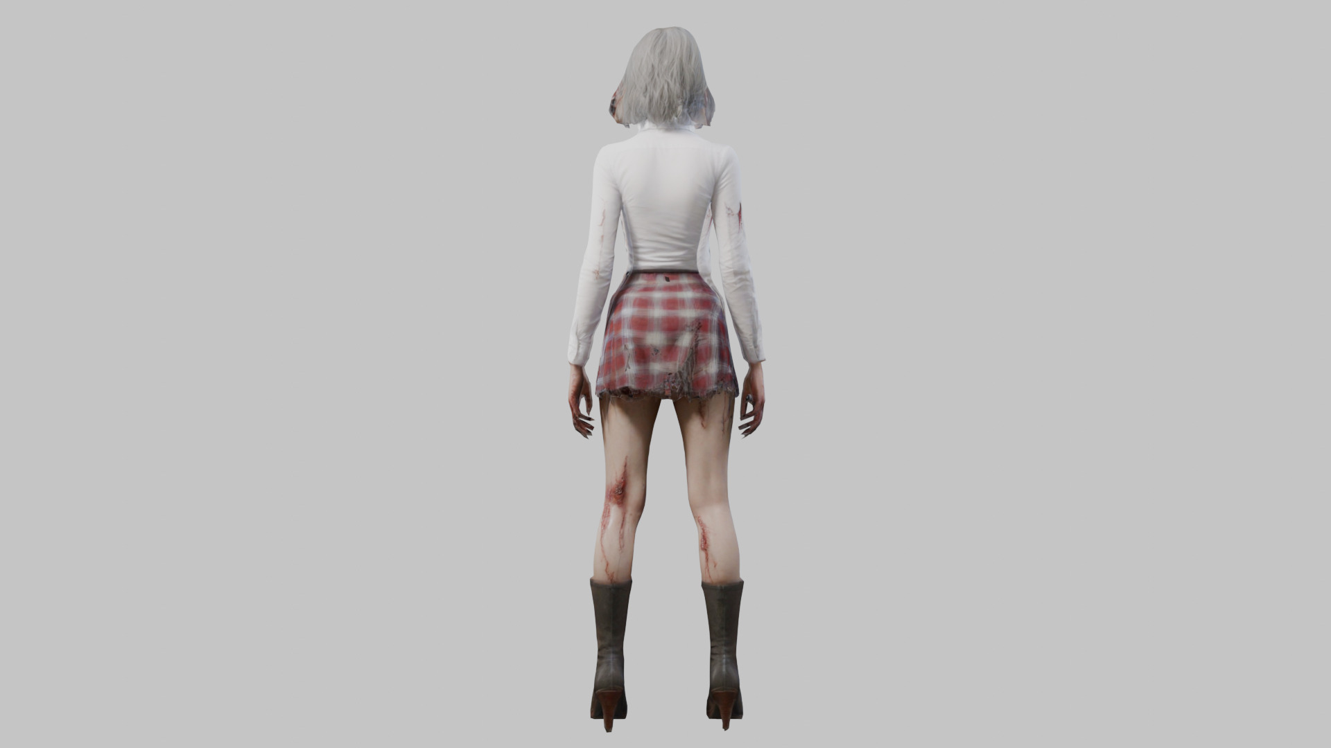 Female Anime Character 3D Model Low-poly 3D model_4