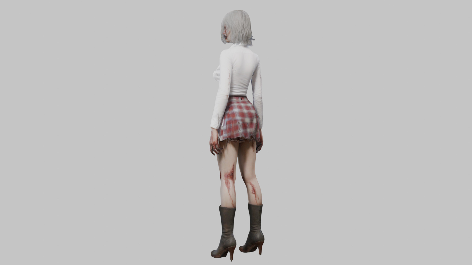 Female Anime Character 3D Model Low-poly 3D model_5