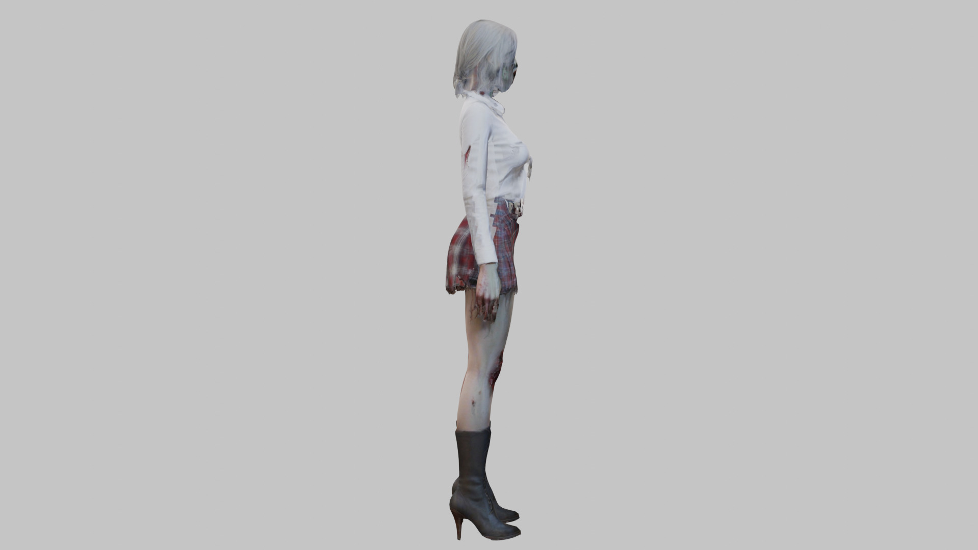 Female Anime Character 3D Model Low-poly 3D model_2