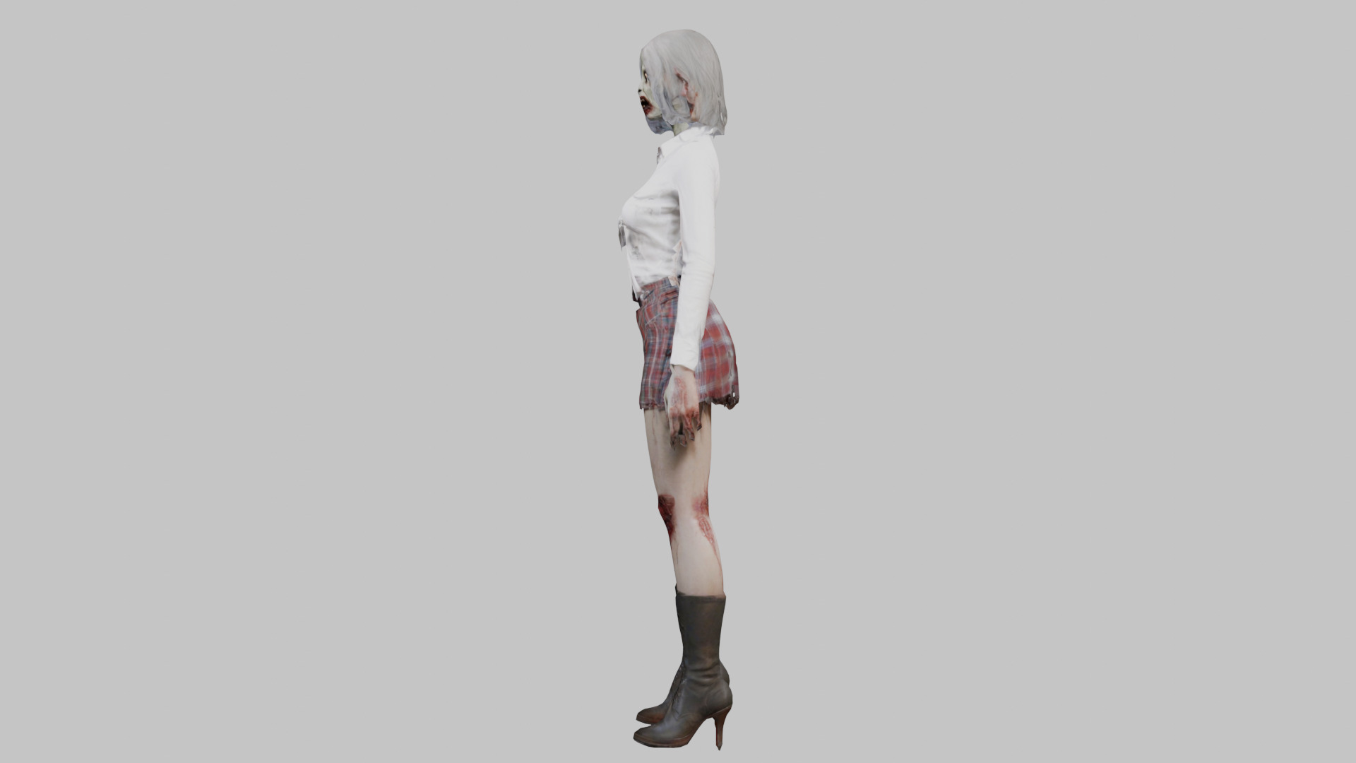 Female Anime Character 3D Model Low-poly 3D model_6