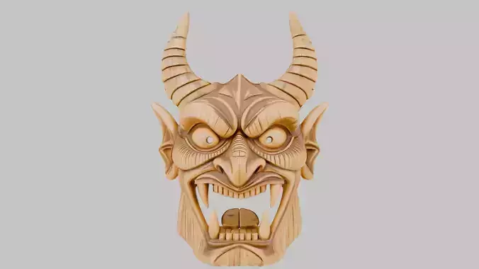 Devil Tiki Head 3D Model