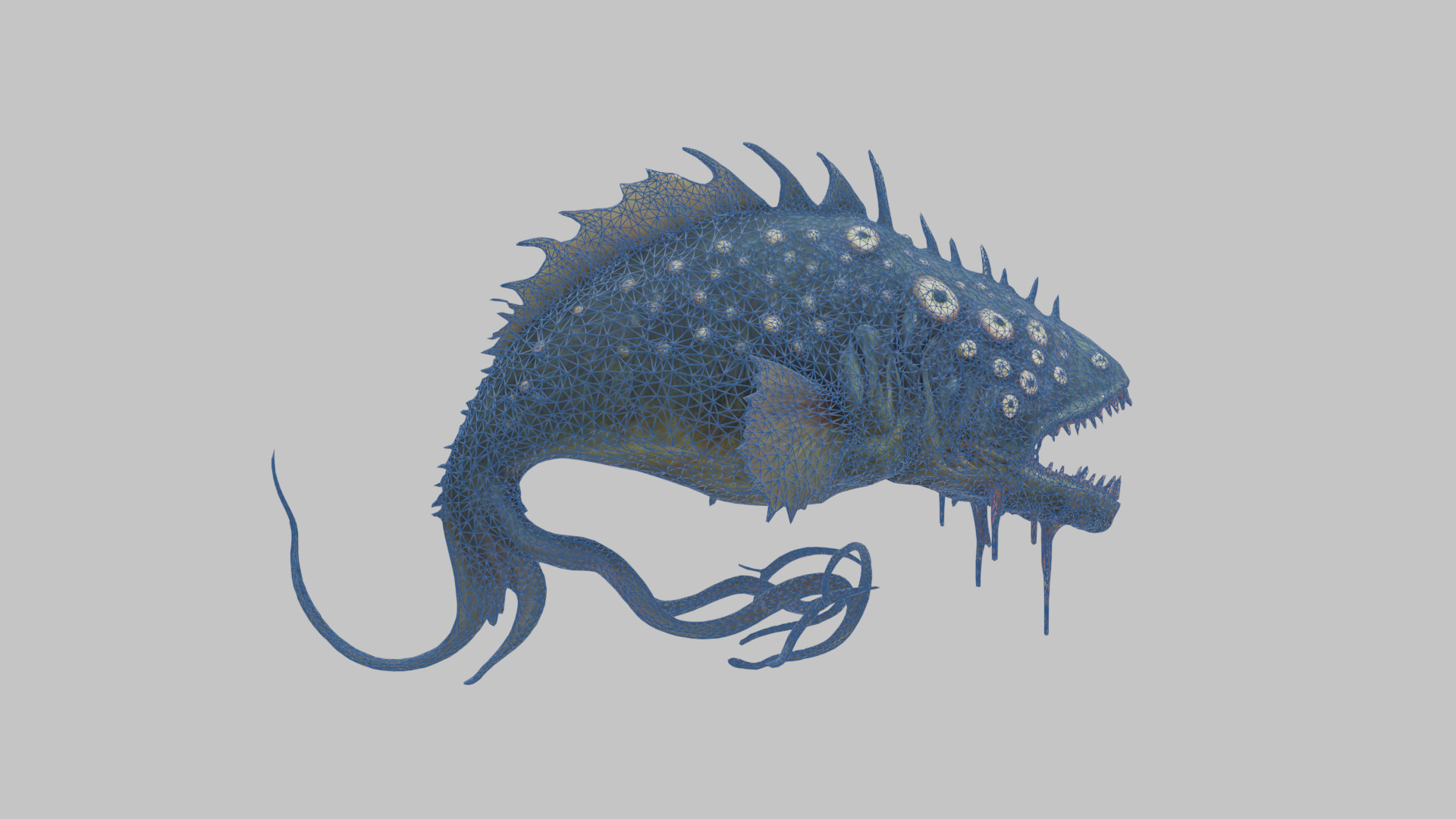 Abyssal Glare Monster 3D Model Low-poly 3D model_12