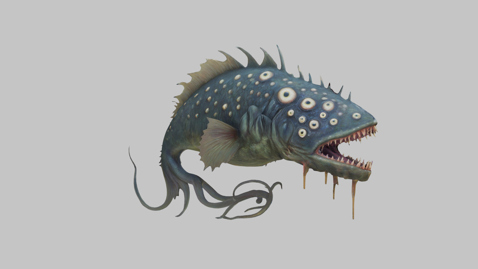 Abyssal Glare Monster 3D Model Low-poly 3D model_2