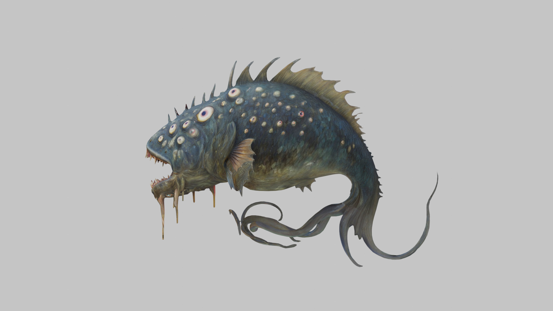 Abyssal Glare Monster 3D Model Low-poly 3D model_6