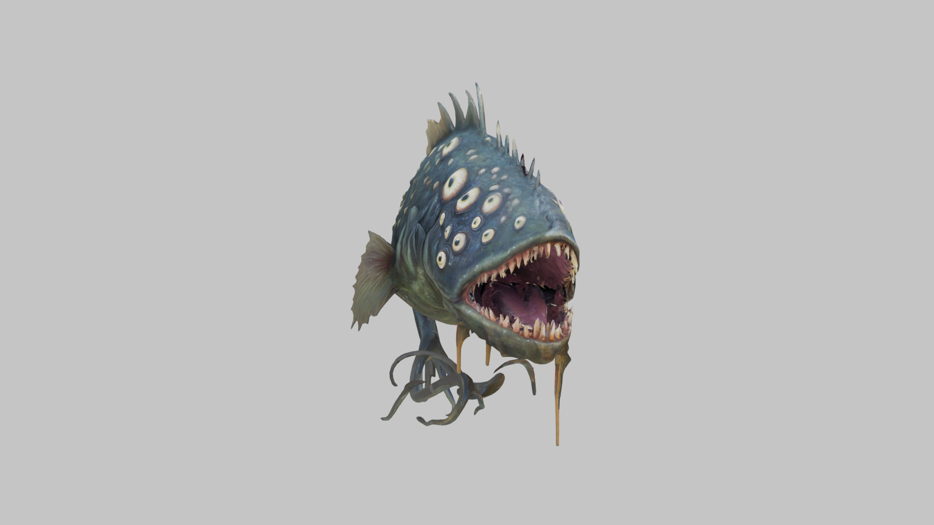 Abyssal Glare Monster 3D Model Low-poly 3D model_1