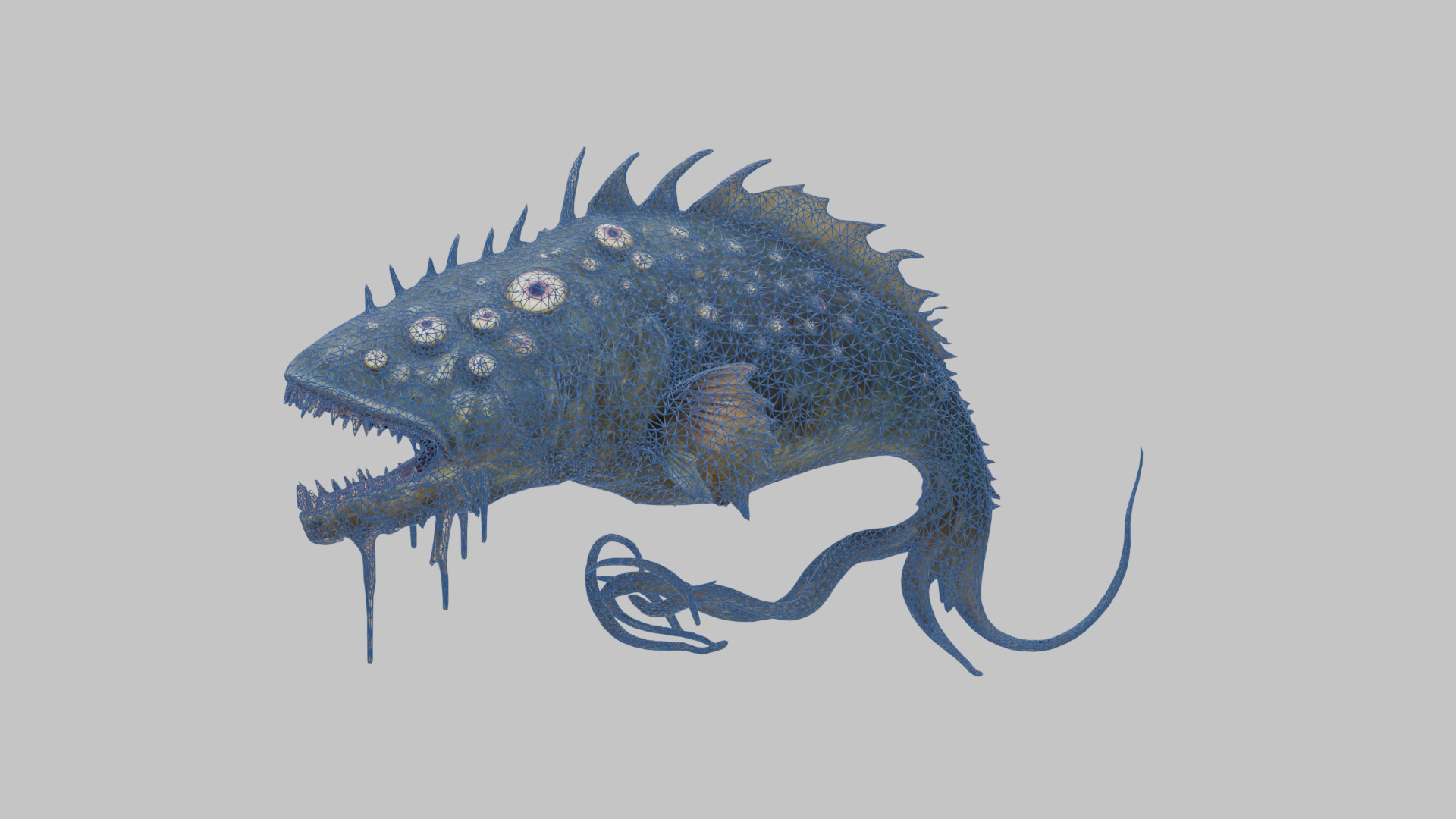 Abyssal Glare Monster 3D Model Low-poly 3D model_16