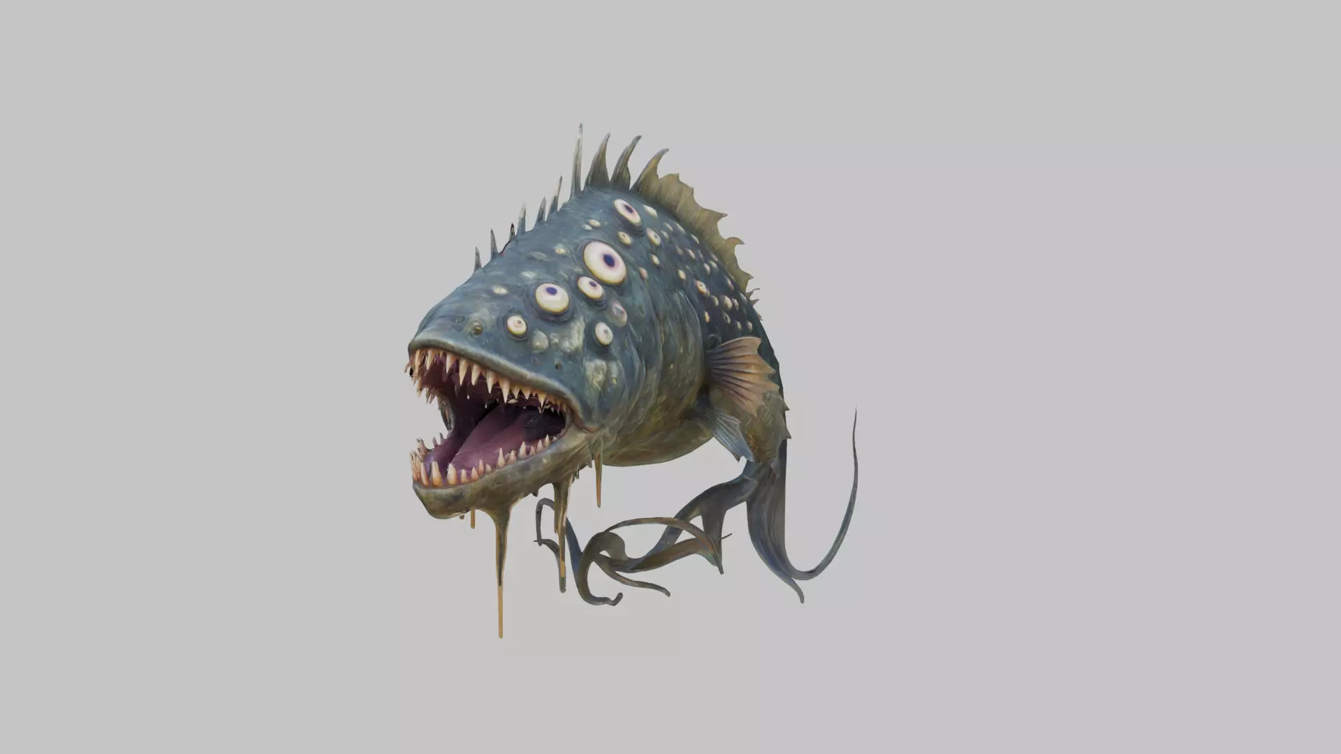 Abyssal Glare Monster 3D Model Low-poly 3D model_0