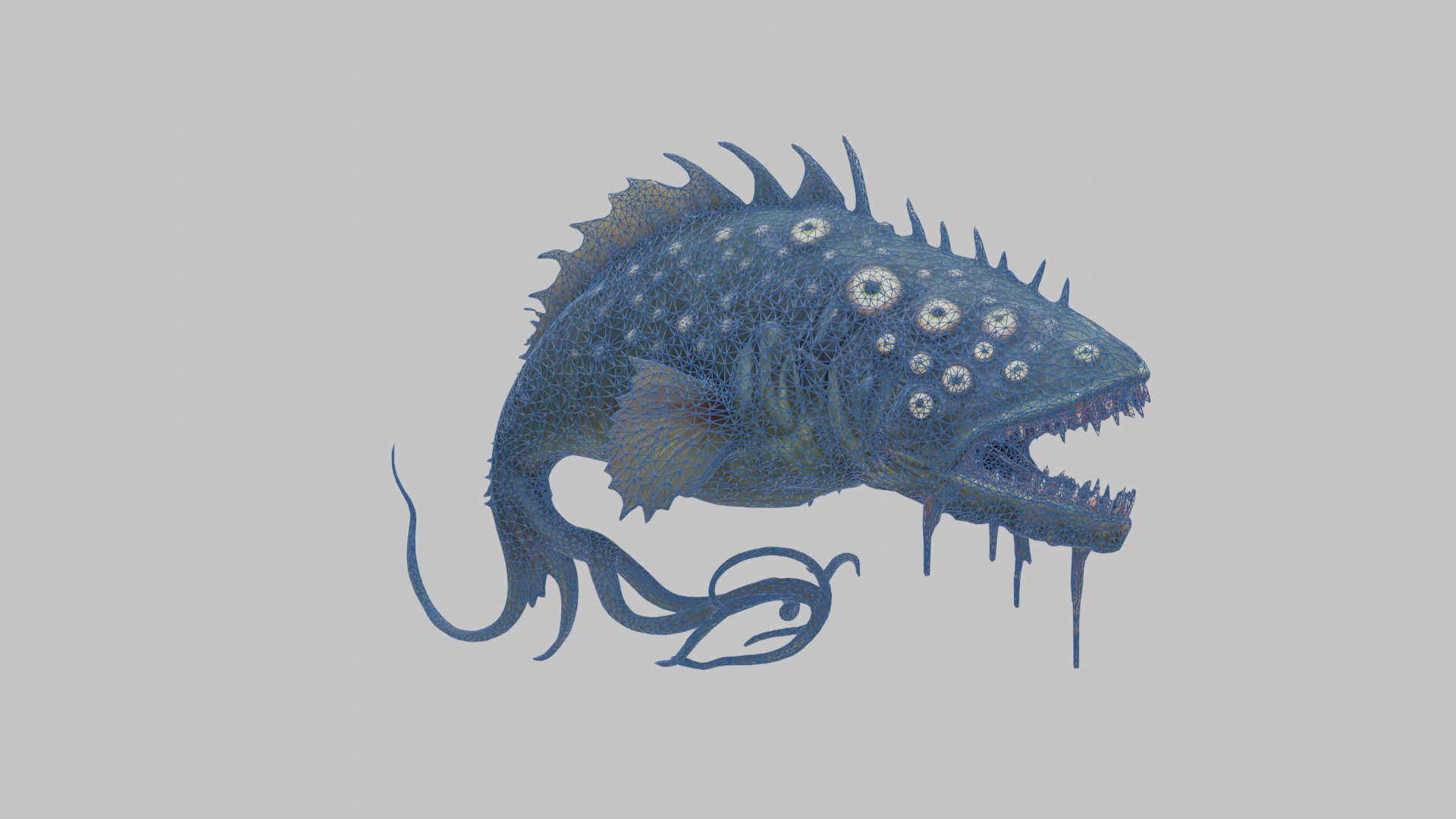 Abyssal Glare Monster 3D Model Low-poly 3D model_11