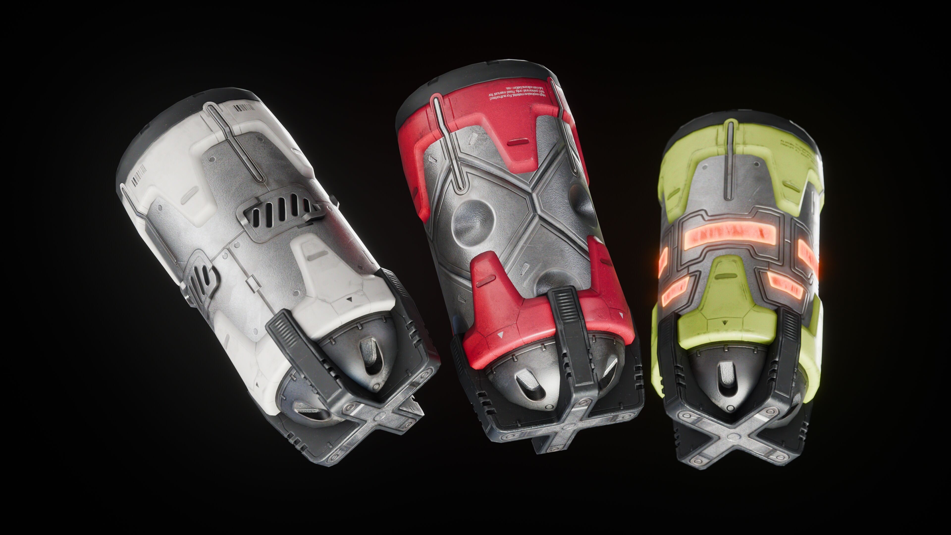 GAME READY CYBERPUNK GRENADES PBR RIGGED Low-poly 3D model_3