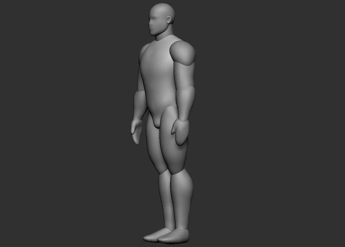 POLYGROUP MALE BODY - THICK MALE BODY 3D print model_0
