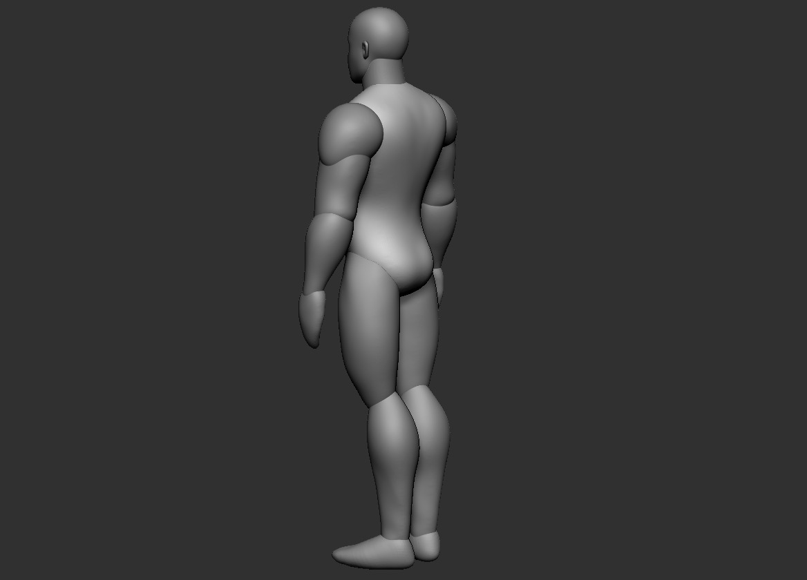 POLYGROUP MALE BODY - THICK MALE BODY 3D print model_2