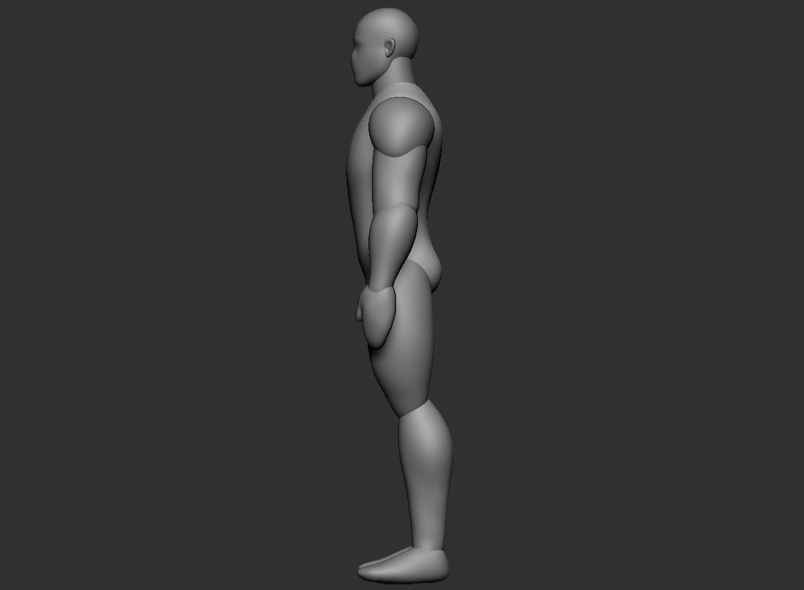 POLYGROUP MALE BODY - THICK MALE BODY 3D print model_1