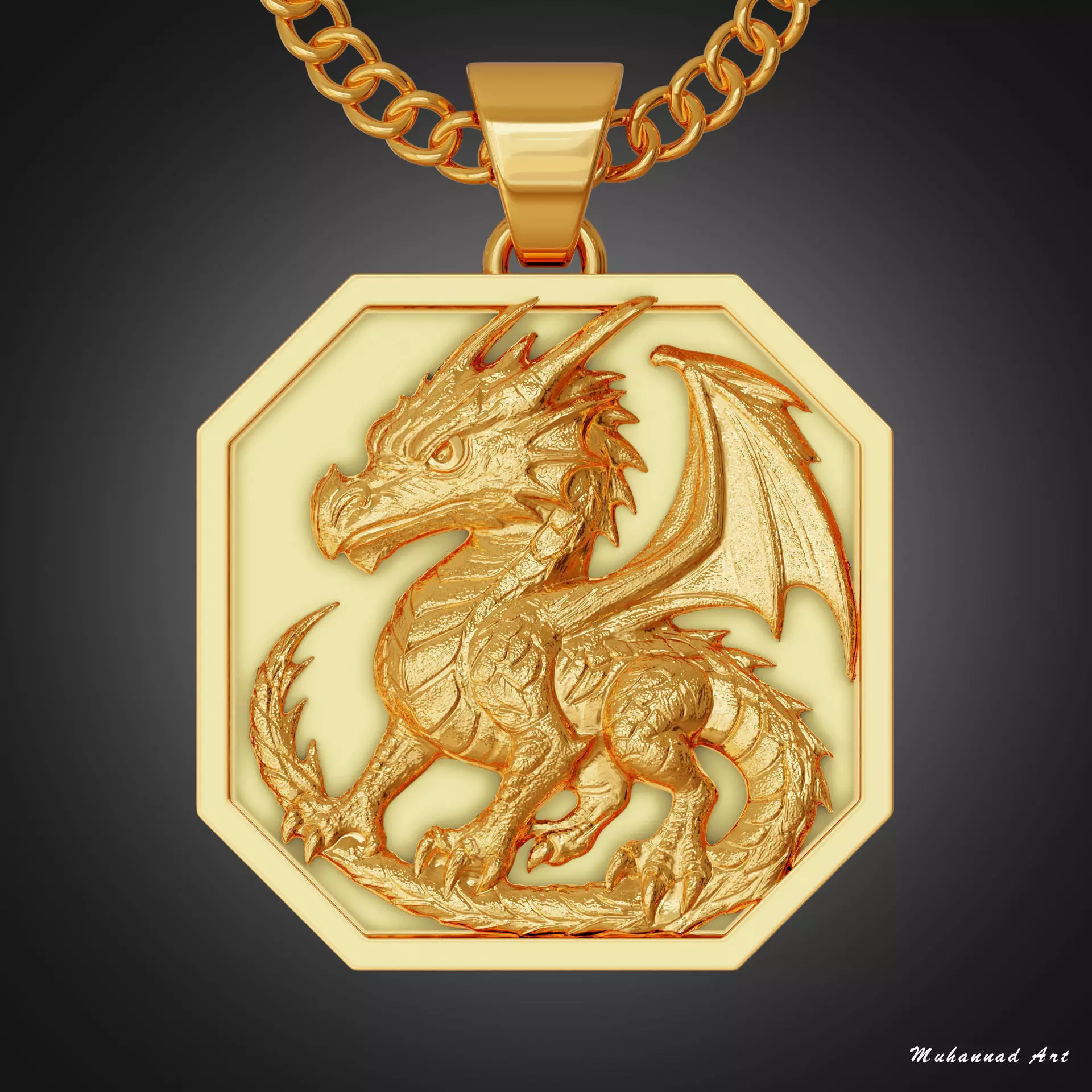 The Dragon Pendant 3D print model_0