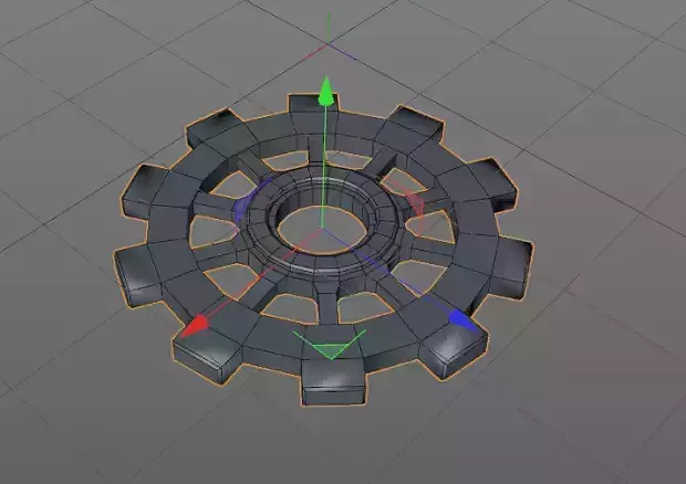 Mechanical Gear Free low-poly 3D model