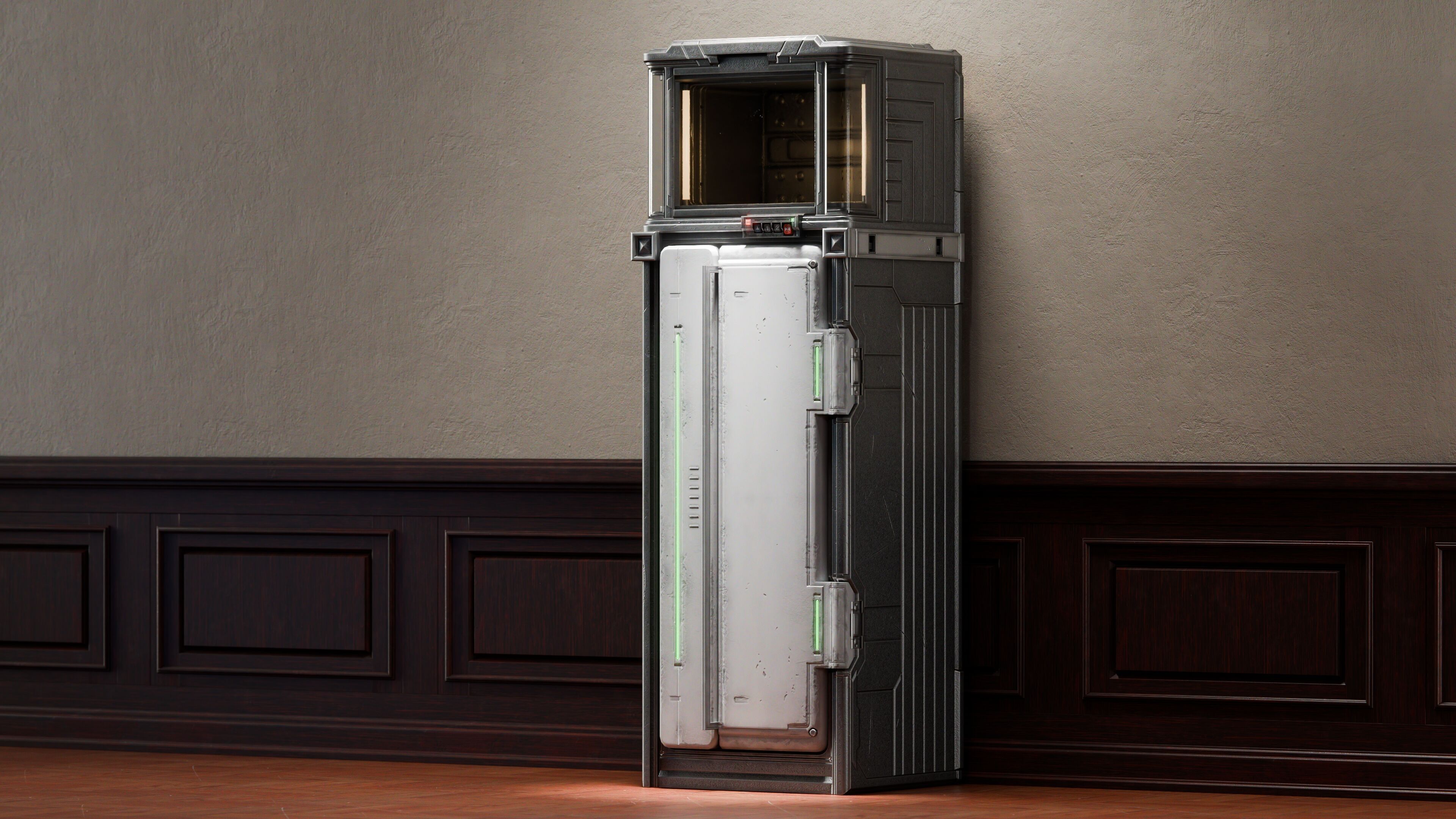 GAME READY CYBERPUNK LOCKER PBR RIGGED Low-poly 3D model_5