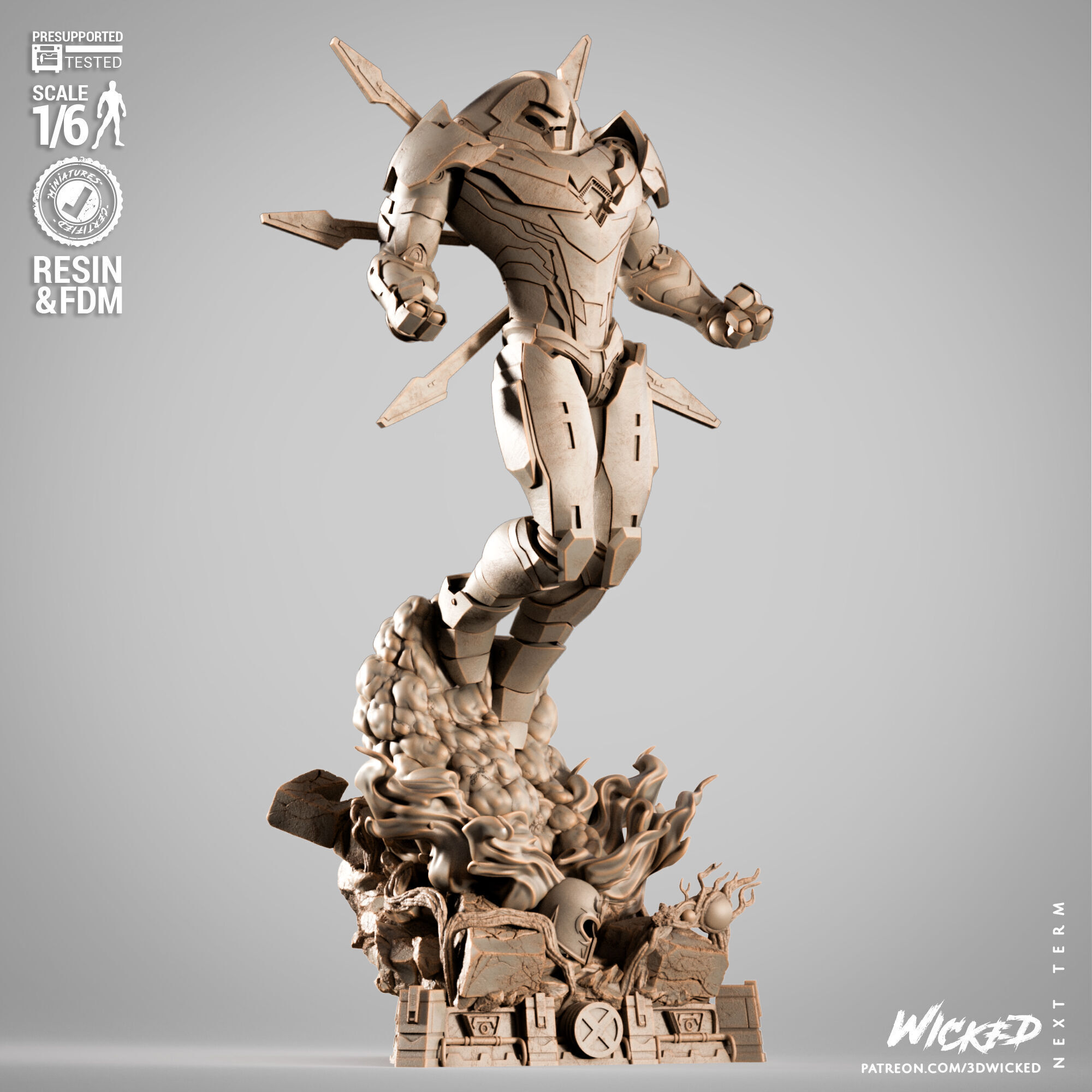 Wicked Marvel Nimrod Sculpture 3D print model_34